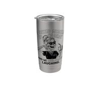 Me pregunté si estoy bien Esqueleto amante del café helado Vaso térmico de acero inoxidable de doble pared