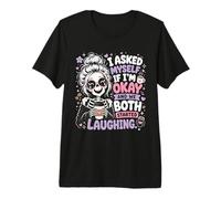 Me pregunté si Estoy Bien y Ambos empezamos a reírnos Graciosos Camiseta Premium