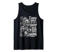 Me pregunté si Estoy Bien y Ambos empezamos a reírnos Graciosos Camiseta sin Mangas
