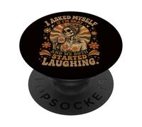 Me pregunté si Estoy Bien y Ambos empezamos a reírnos Graciosos PopSockets PopGrip Adhesivo