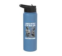 Me pregunté si estoy bien y ambos empezamos a reírnos graciosos Stainless Steel Insulated Water Bottle