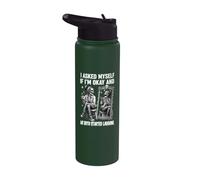 Me pregunté si estoy bien y ambos empezamos a reírnos graciosos Stainless Steel Insulated Water Bottle