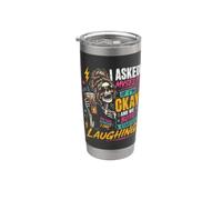 Me pregunté si estoy bien y ambos empezamos a reírnos graciosos Vaso térmico de acero inoxidable de doble pared