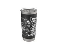 Me pregunté si estoy bien y ambos empezamos a reírnos graciosos Vaso térmico de acero inoxidable de doble pared