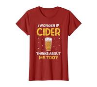 Me Pregunto Si Cider También Piensa En Mí Sidras Sidra Camiseta, Mujer, Arándano, 3XL