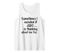 ME PREGUNTO SI EL JUDO es divertido estudiante luchador de sensei de artes marciales Camiseta sin Mangas