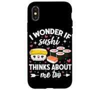 Me pregunto si el Sushi también Piensa en mí Carcasa para iPhone X/XS