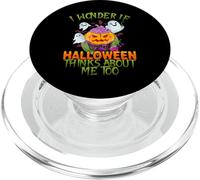Me pregunto si Halloween también piensa en mí, los niños son graciosos PopSockets PopGrip para MagSafe