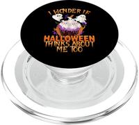 Me pregunto si Halloween también piensa en mí, los niños son graciosos PopSockets PopGrip para MagSafe