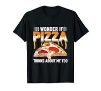 Me pregunto si la Pizza también Piensa en mí Camiseta
