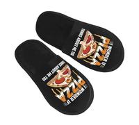 Me Pregunto Si La Pizza También Piensa En Mí Pantuflas Cómodo Pantuflas De Invierno Suaves Zapatillas De Estar Para Otoño Spa Viaje M