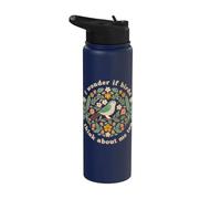 Me pregunto si los pájaros piensan en mí también observación de aves en el patio Stainless Steel Insulated Water Bottle