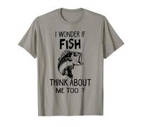 Me pregunto si los Peces piensan en mí también: Cita del Meme de Fish Camiseta