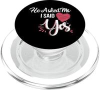 Me preguntó y Dije Que sí Propuesta de Matrimonio Ella Dijo Que sí PopSockets PopGrip para MagSafe