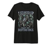 Me quedé Despierto más allá de mi Hora de Dormir una Vez Grim Reaper Funny Camiseta Premium