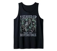 Me quedé Despierto más allá de mi Hora de Dormir una Vez Grim Reaper Funny Camiseta sin Mangas