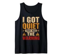 Me quedé Tranquilo Que era la Advertencia introvertido Humor sarcástico Camiseta sin Mangas