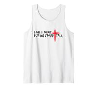 Me quedo Corto Pero él se mantuvo Alto Cristiano Jesús Biblia Fe Camiseta sin Mangas
