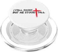Me quedo Corto Pero él se mantuvo Alto Cristiano Jesús Biblia Fe PopSockets PopGrip para MagSafe