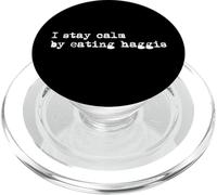 Me quedo tranquilo comiendo haggis Funny Haggis Minimalista PopSockets PopGrip para MagSafe