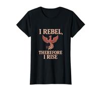 Me rebelo, por lo Tanto, me levanto diseño Feminista de fénix Camiseta