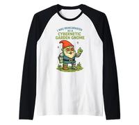 Me reencarné como un gnomo de jardín cibernético Camiseta Manga Raglan