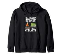 Me reí Tan Duro Que mojé mis Plantas Juego de Palabras Divertido de jardinería Sudadera con Capucha