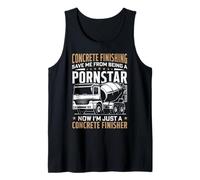 Me salvó del Divertido Acabado de concreto Cement Worker para Hombre Camiseta sin Mangas