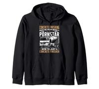 Me salvó del Divertido Acabado de concreto Cement Worker para Hombre Sudadera con Capucha