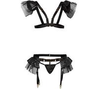 Me-Seduce Babette Set Negro L/XL - Conjunto Erótico Con Diseño Elegante Y Comodidad Superior - XXL/XXXL