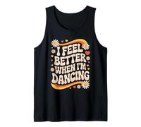 Me siento mejor cuando estoy bailando, Groovy Retro Camiseta sin Mangas