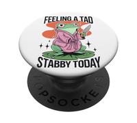 Me Siento un Poco apuñalado Hoy: Humor de Ranas PopSockets PopGrip Adhesivo