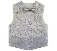 ME&SLEEVE niña de las flores traje de esmoquin para niño chaleco de vestir formal + pañuelo + Pajarita (corbata de ascot) para fiesta de boda