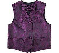 ME&SLEEVE niña de las flores traje de esmoquin para niño chaleco de vestir formal + pañuelo + Pajarita (corbata de ascot) para fiesta de boda