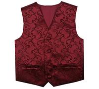 ME&SLEEVE traje de esmoquin para niño chaleco de vestir formal + pañuelo + pajarita (corbata de ascot) para fiesta de boda niña de las flores