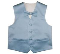 ME&SLEEVE traje de esmoquin sólido clásico para niño chaleco de vestir formal + pañuelo + pajarita para fiesta de boda