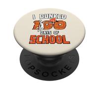 Me sumergí 100 días de Baloncesto Escolar, 100 días para niños PopSockets PopGrip Adhesivo