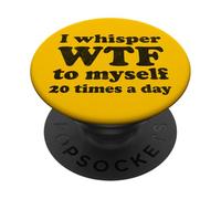 Me susurro lo Que Pasa 20 Veces al día con una Divertida Cita Femenina PopSockets PopGrip Adhesivo