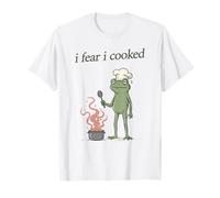 Me temo Que cociné a Frog Chef Burning Food, Divertido Meme de Weirdcore Camiseta
