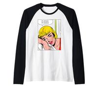 Me Temo Que Estoy Despierto Cita Divertida Cómica Retro Camiseta Manga Raglan