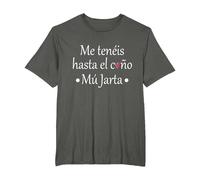 Me teneis hasta el c. Mu Jarta Camiseta, Hombre Tallas Grandes, Asfalto, 2X Alto