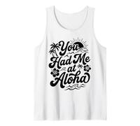 Me tenías en Aloha Tropical Hawaii Beach Sunset Vibes Surf Camiseta sin Mangas