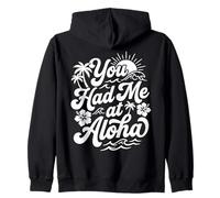 Me tenías en Aloha Tropical Hawaii Beach Sunset Vibes Surf Sudadera con Capucha