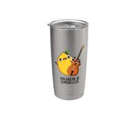 Me tenías en el juego de palabras divertido de limón y violonchelo Vaso térmico de acero inoxidable de doble pared