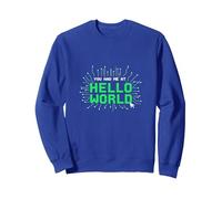 Me tenías en Hello World - Retro Coder Tech Sudadera, Unisex para Adultos, Azul Real, XL