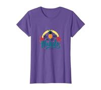 Me tenías en Mahalo: Piña Tropical Hawaiana Camiseta, Mujer, Morado Jaspeado, 3XL