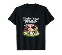 Me tenías en Moo Cow Kiss Country Farm Juego de Palabras Camiseta