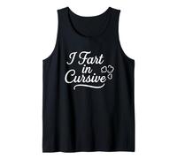 Me tiro un pedo en cursiva: humor divertido y elegante flatulencia Camiseta sin Mangas