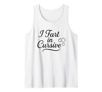 Me tiro un pedo en cursiva: humor divertido y elegante flatulencia Camiseta sin Mangas