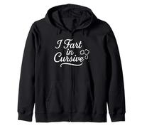 Me tiro un pedo en cursiva: humor divertido y elegante flatulencia Sudadera con Capucha